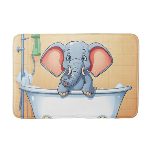 Elephant in bath mat
