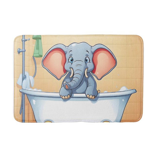 Elephant in bath mat (Front)