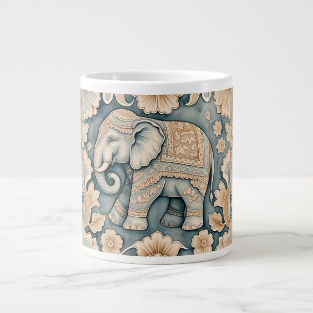 Elephant in Batik Bloom Speciality Mug (Front)
