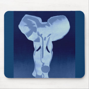 Elephant in blue mouse mat