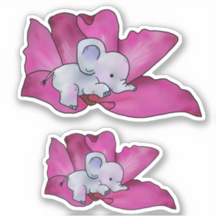 Elephant in flowerSticker