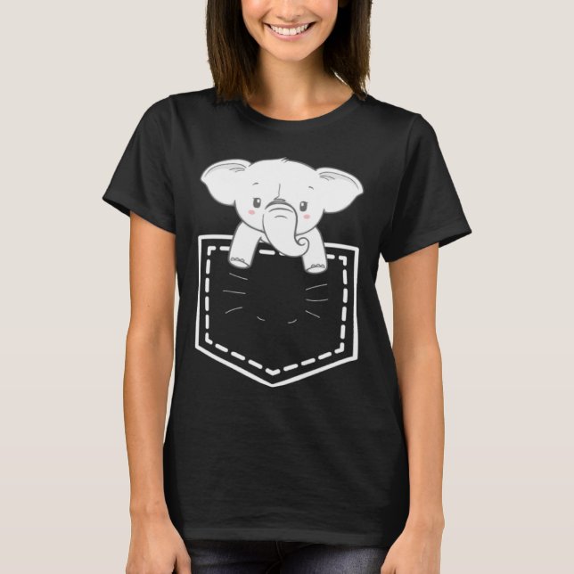 Elephant In Poket Elephants   For Men Women T-Shirt (Front)