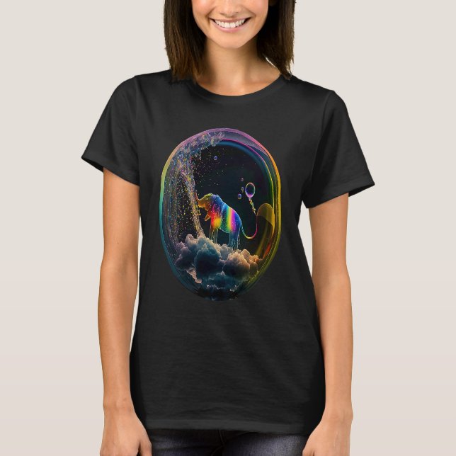 Elephant in soap bubble  Elephants T-Shirt (Front)