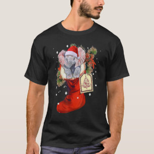 Elephant In Socks Christmas Tree Pine Xmas Santa T-Shirt