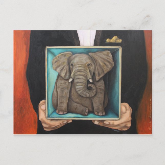 Elephant In The Box Postcard (Front)
