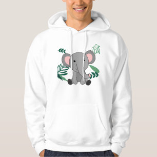 Elephant In The Jungle Cute Animals For Kids Hoodie