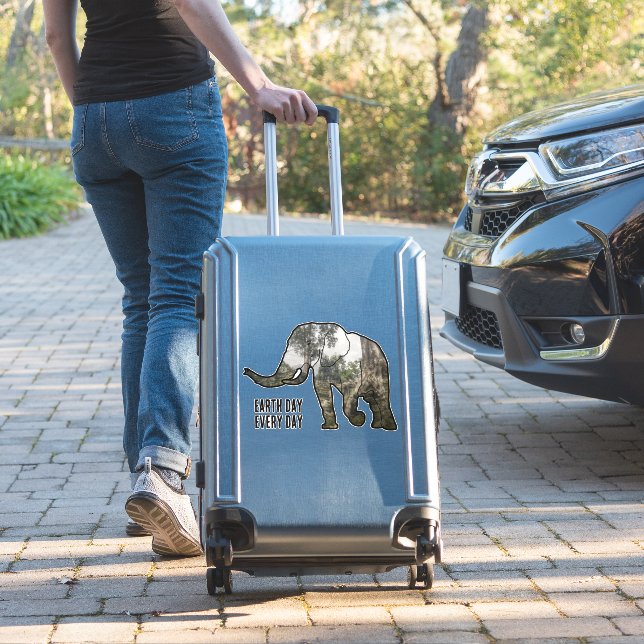 Elephant in the Ruins of Cambodia: Earth Day Stick (Suitcase Insitu)