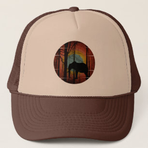 ELEPHANT IN THE WOODS FOREST TRUCKER HAT