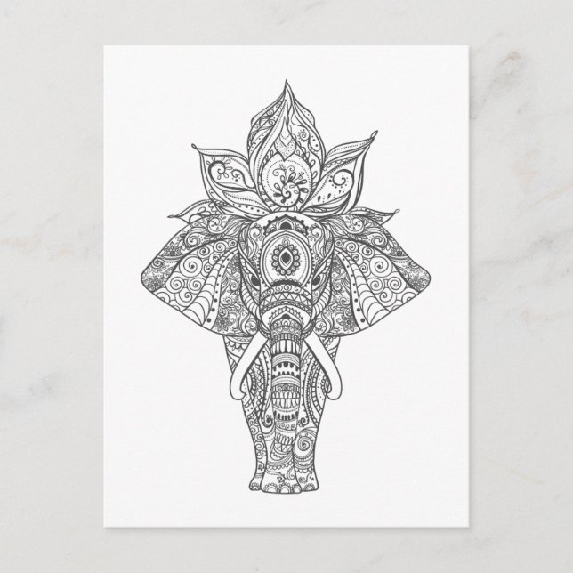 Elephant Inspired Postcard (Front)