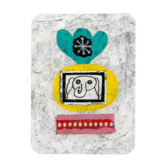 Elephant Is Wired Refrigerator Magnet (Vertical)