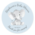 Elephant Jungle Animals Baby Shower Favour Sticker