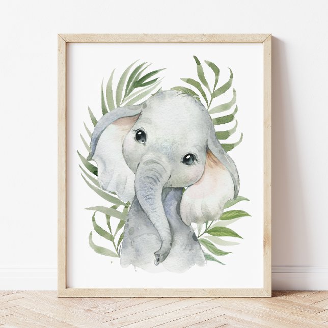 Elephant, Jungle Animals, Safari Animals, Palm Photo Print (Creator Uploaded)