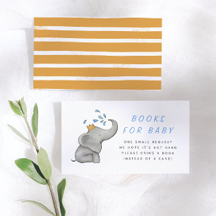 Elephant & Jungle Greenery Books for Baby Enclosure Card