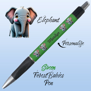 Elephant, Jungle Safari Woodland Animal Green 🐘