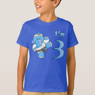 Elephant Karate 3rd Birthday T-Shirt