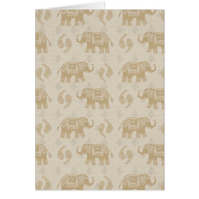 Elephant Khaki Caravan Pattern (Front)