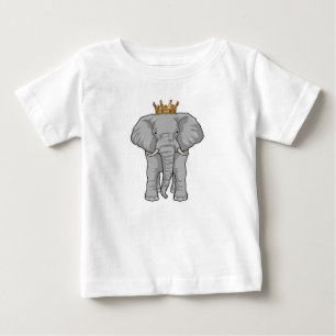 Elephant King Crown Baby T-Shirt