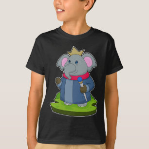 Elephant King Scepter Crown T-Shirt