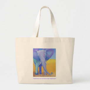 elephant large tote bag
