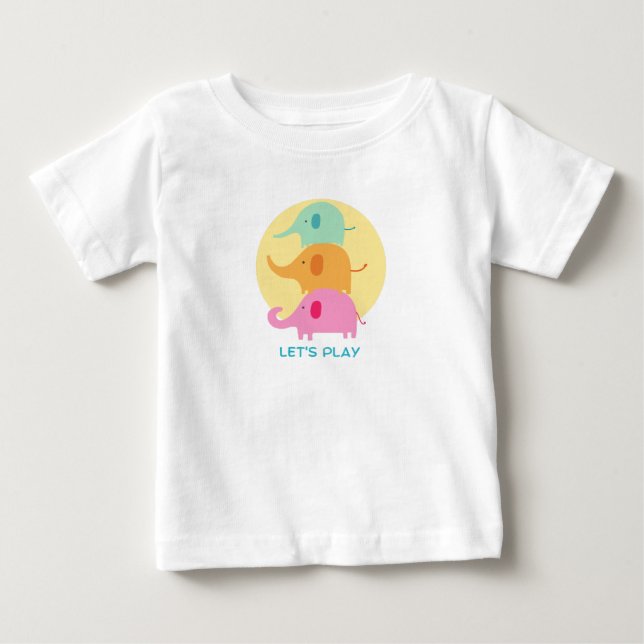 elephant , let's play baby T-Shirt (Front)