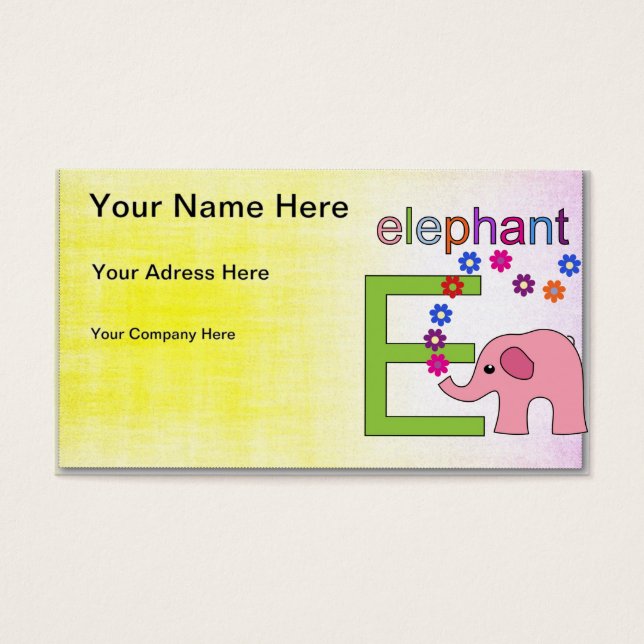 Elephant Letter E (Front)