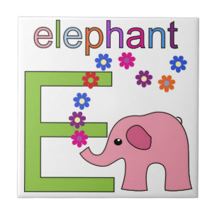 Elephant Letter E Tile