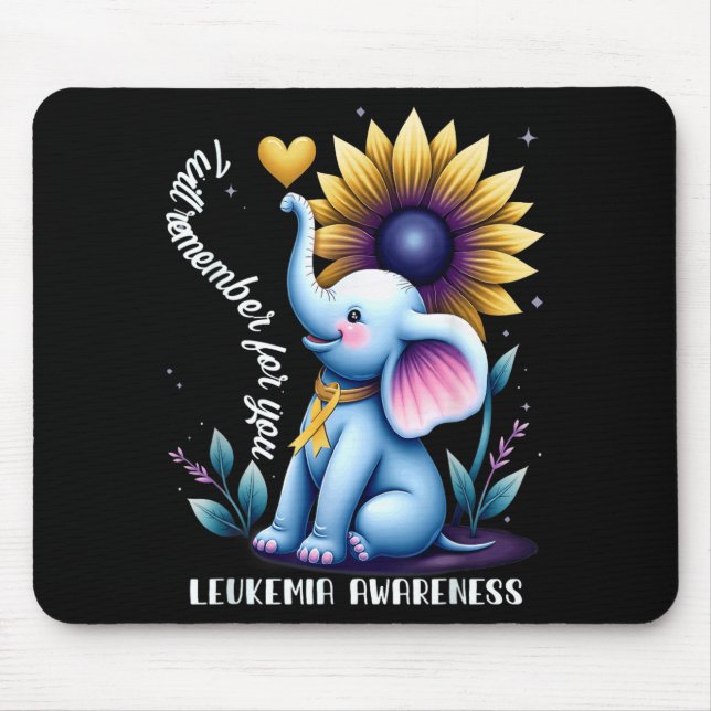 Elephant Leukaemia Awareness Mouse Mat (Front)