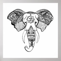 Elephant line drawing