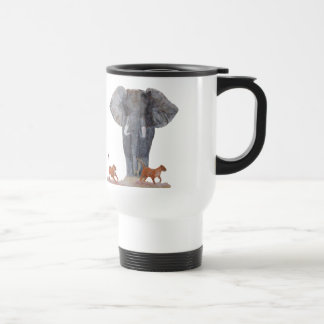 "Elephant & Lionesses" Plastic Travel Mug