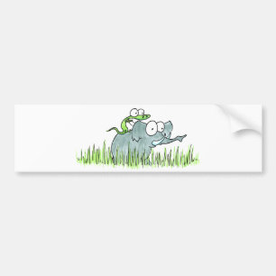 Elephant & Lizzard Bumper Sticker
