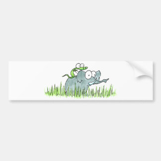 Elephant & Lizzard Bumper Sticker