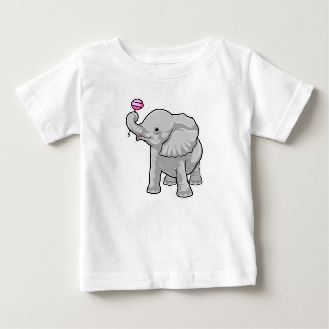 Elephant Lollipop Baby T-Shirt (Front)