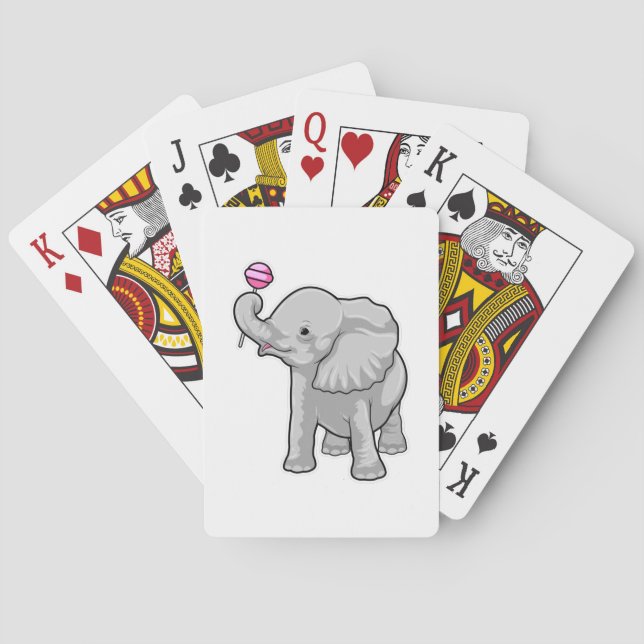 Elephant Lollipop Playing Cards (Back)