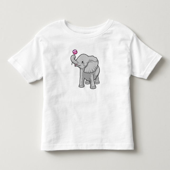 Elephant Lollipop Toddler T-Shirt (Front)