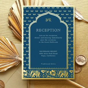 Elephant & Lotus Flower Indian Wedding Reception