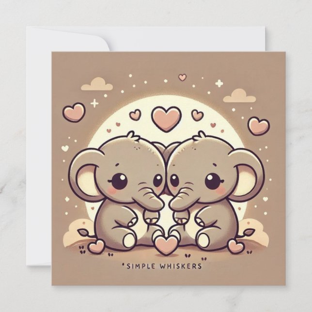 Elephant Love Card (Front)