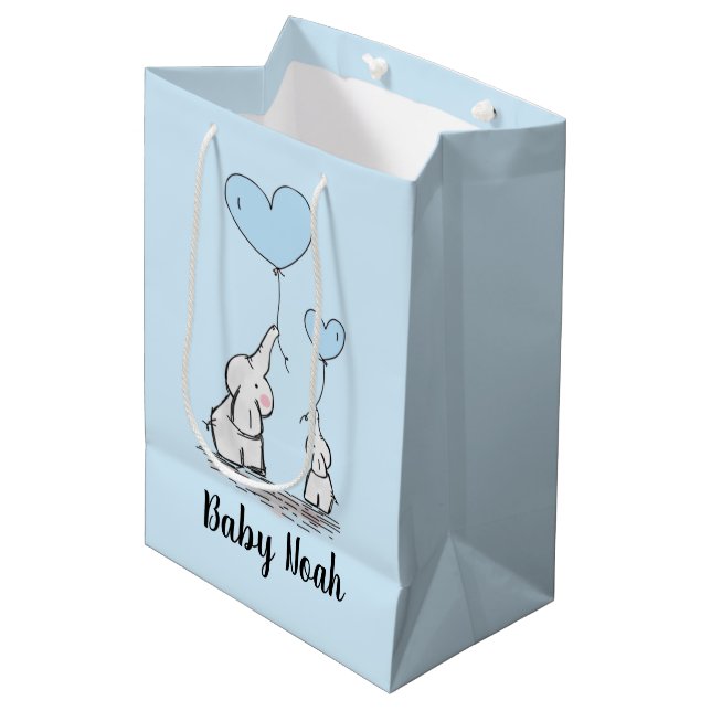 Elephant Love Gift Bag (Front Angled)