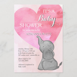 Elephant Love Invitation