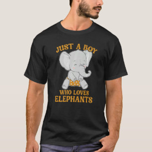 Elephant Love Just A Boy Who Loves Elephants   T-Shirt