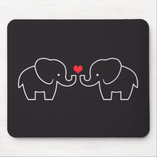 Elephant Love Mousepad