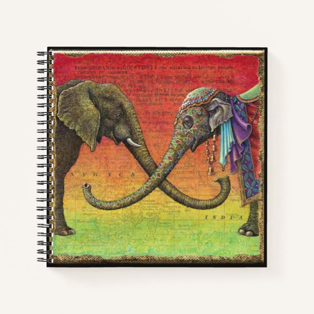 Elephant Love Notebook: Xenophile Notebook (Front)