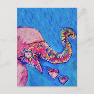 Elephant Love Postcard