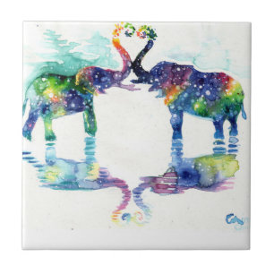 Elephant love tile