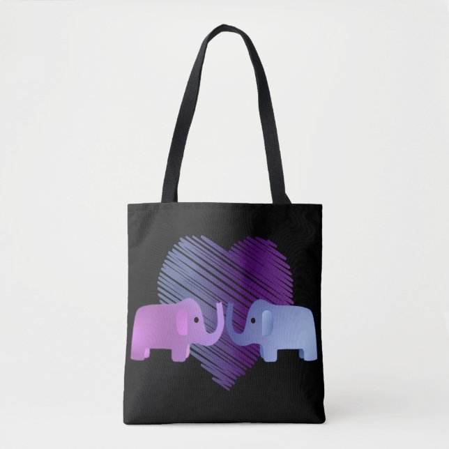 Elephant Love Tote Bag (Front)