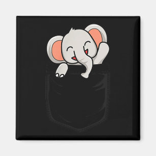 Elephant Lovers Cute Funny Elephant In Cket  Magnet