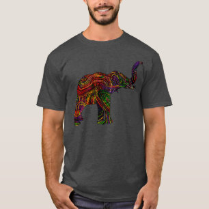 Elephant Lovers Vibrant Artists String Illustratio T-Shirt