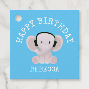 Elephant loves music favour tags