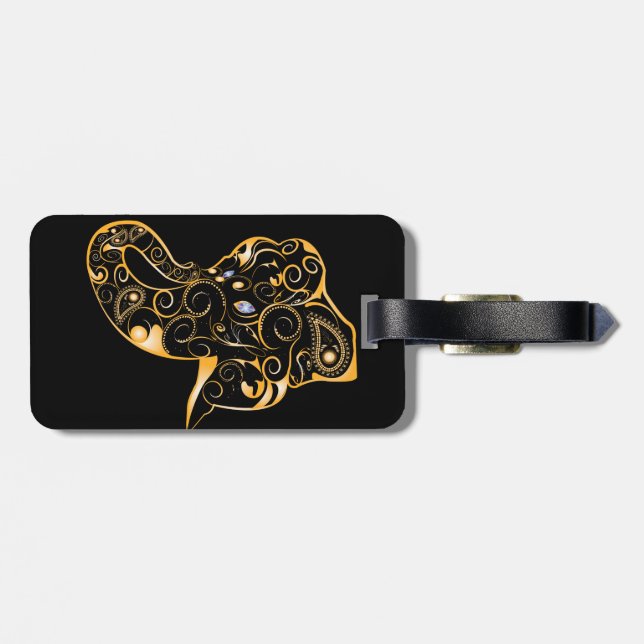 Elephant Luggage Tag (Back Horizontal)