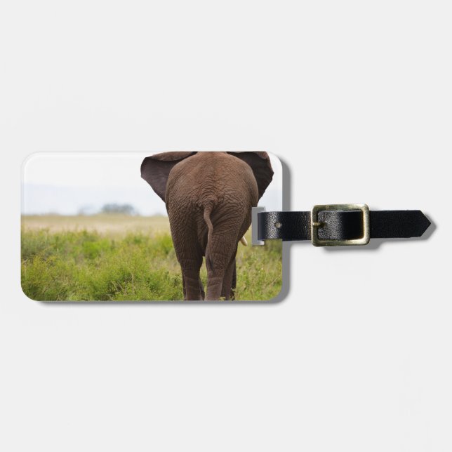 Elephant Luggage Tag (Front Horizontal)