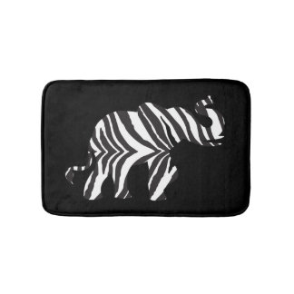 Elephant made of Zebra Stripes Bath Mat